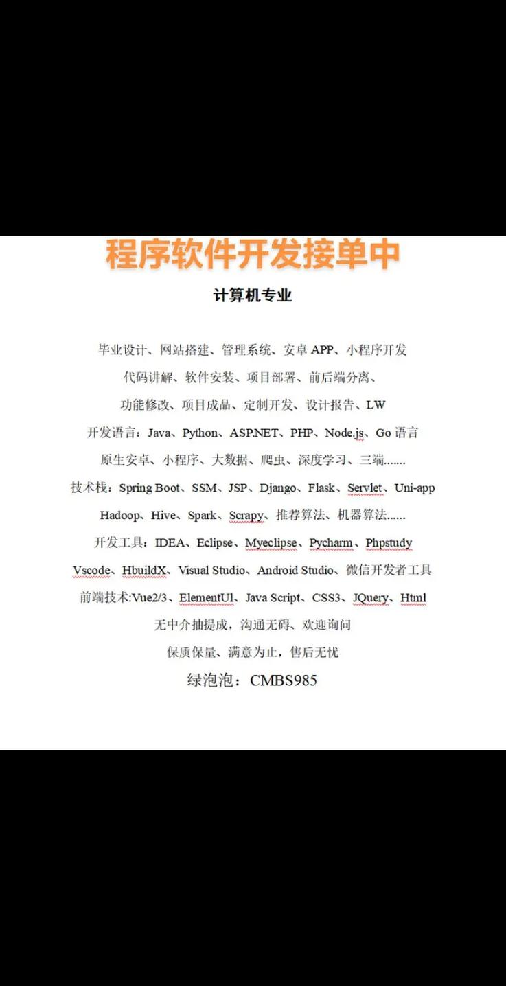 计算机毕业设计项目 从代码到软件的完整开发指南